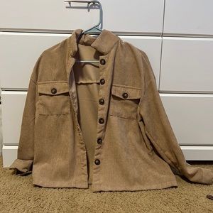 Brown jacket with darker brown buttons